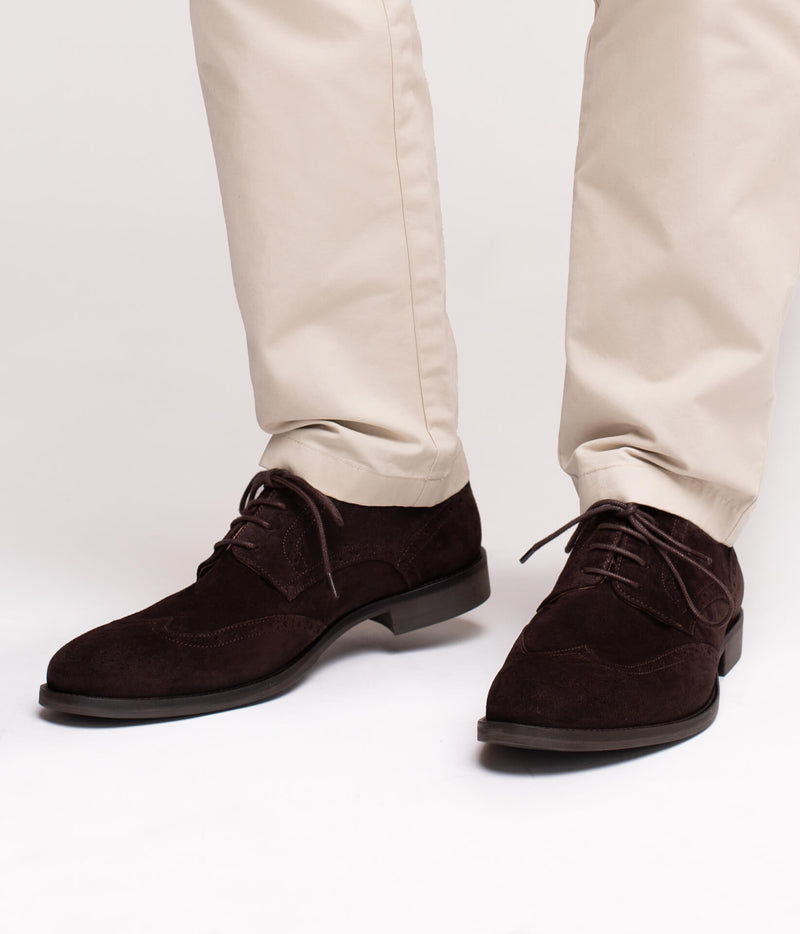 Shoes with brown laces