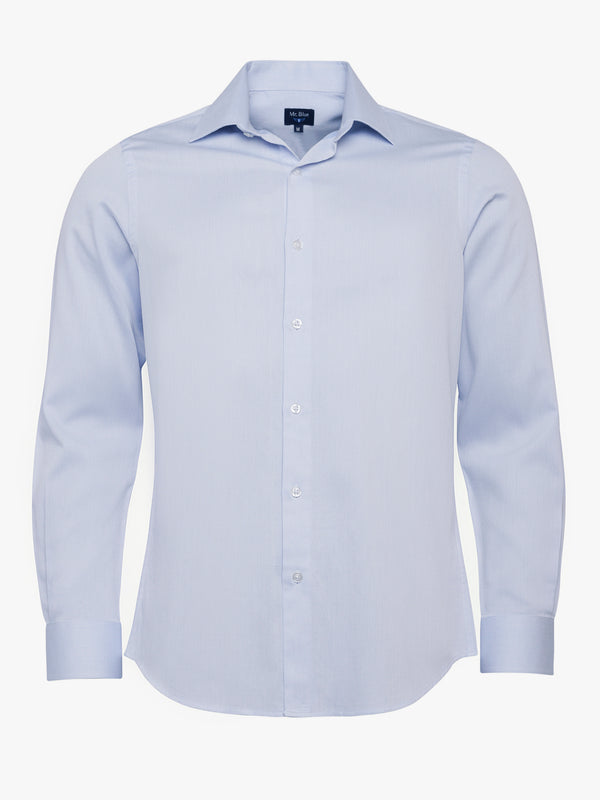 Camisa Slim Fit Dobby Azul Mr. Blue