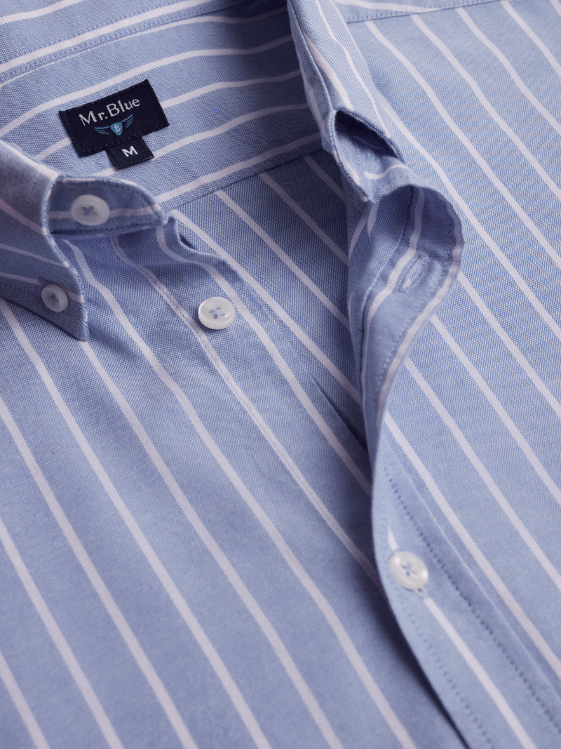 Camisa Regular Fit Oxford Azul Mr. Blue