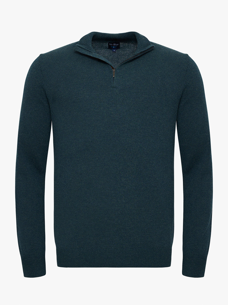 Pullover Grosso Meio Zip Mr. Blue