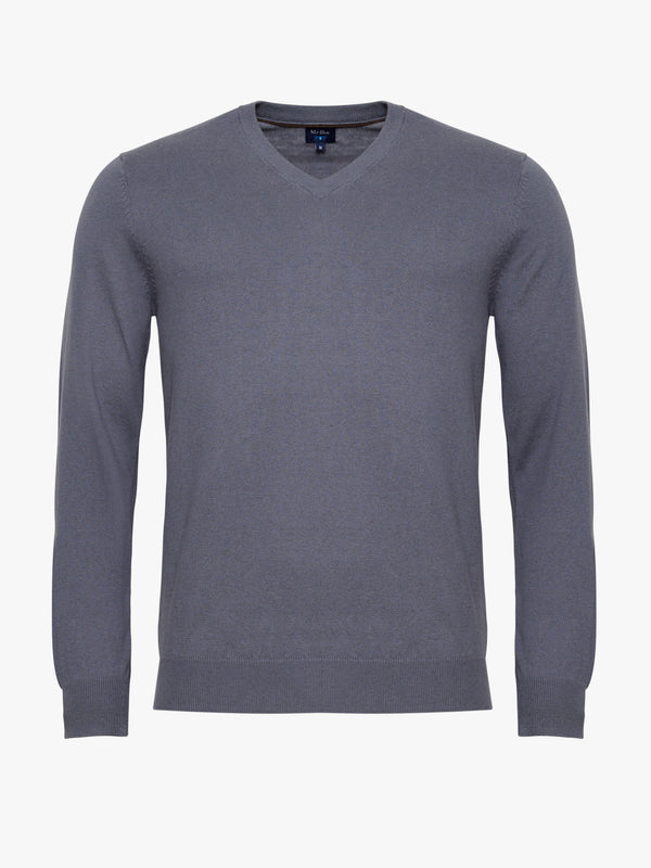 Pullovers Fino Decote em V Mr. Blue