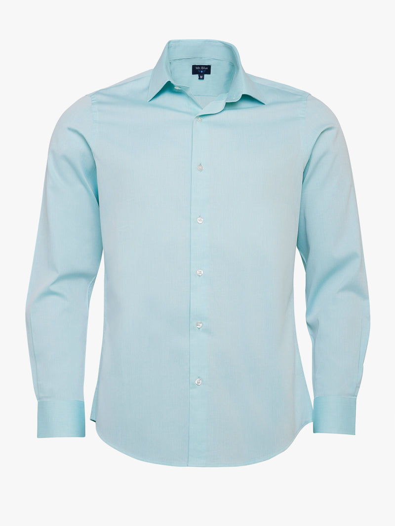 Camisa Slim Fit Dobby Azul Mr. Blue