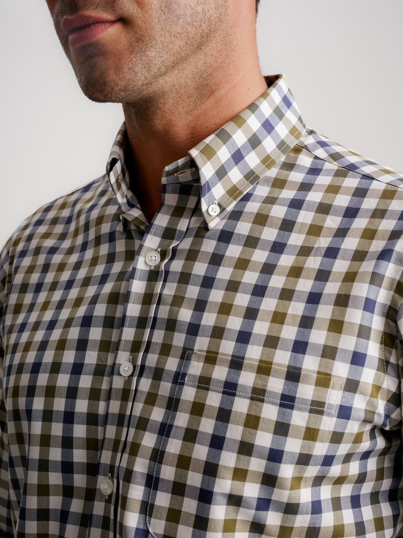 Camisa Regular Fit Sarga Azul