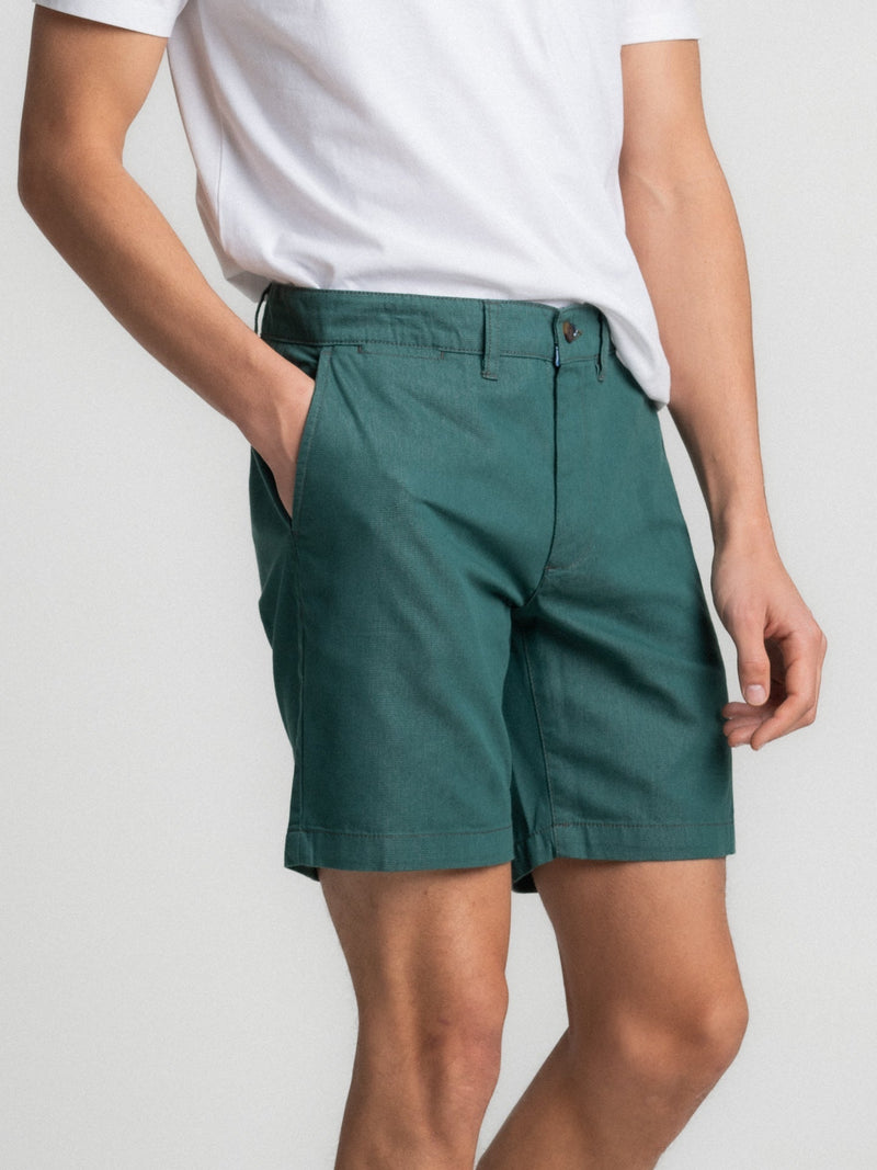 Classic Fit Green Bermuda Shorts