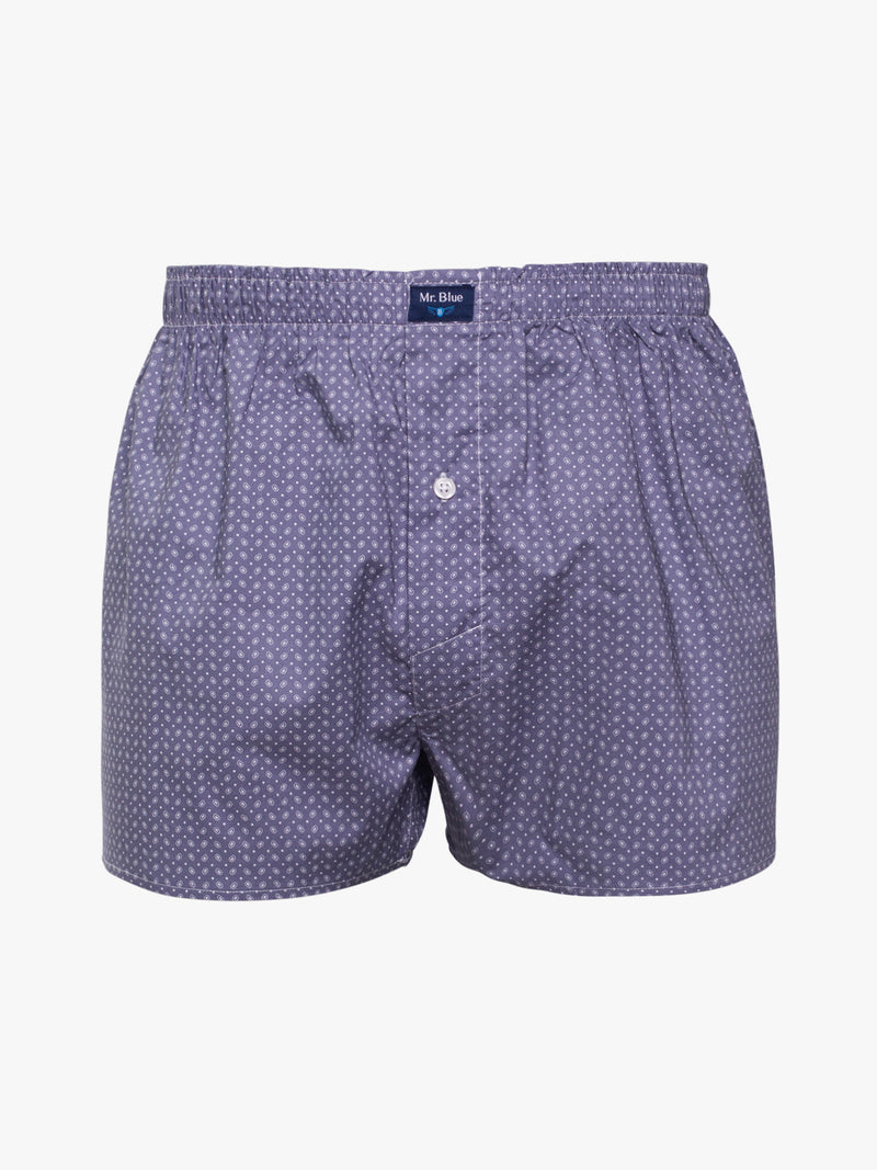 Boxers clássicos azul escuro e branco