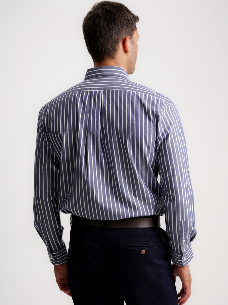 Camisa Regular Fit Oxford Azul