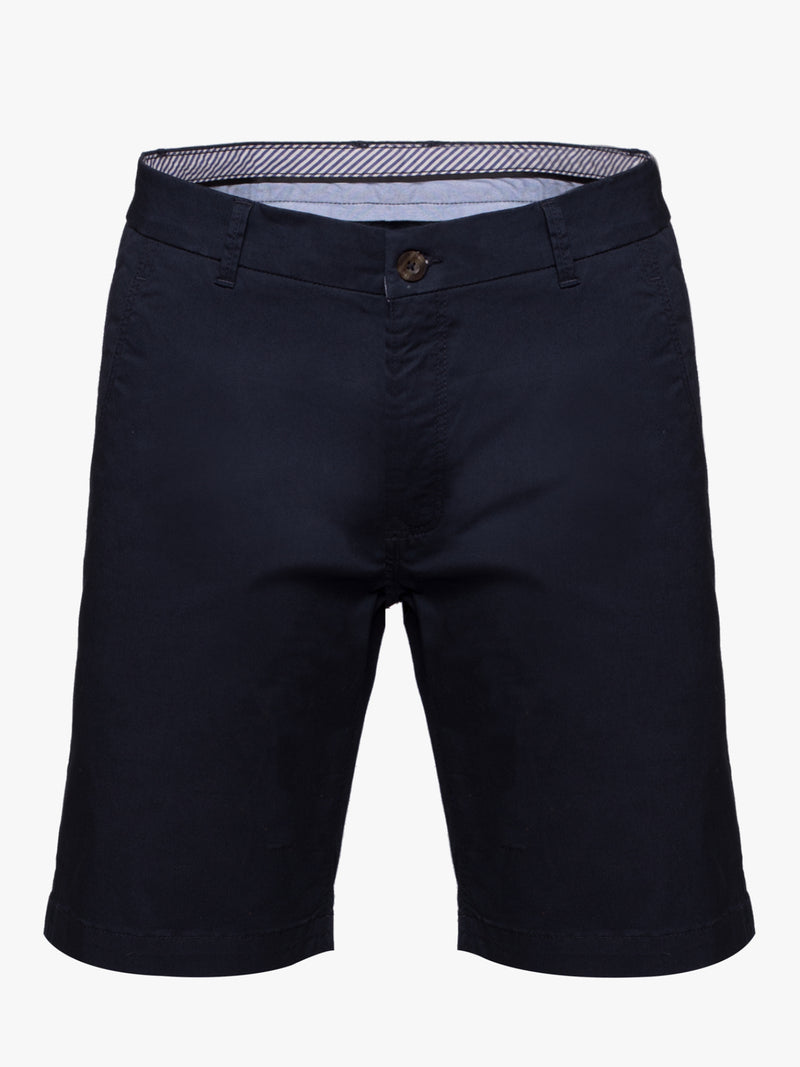 Twill Bermuda shorts plain dark blue