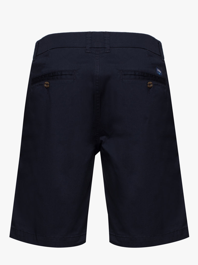 Twill Bermuda shorts plain dark blue