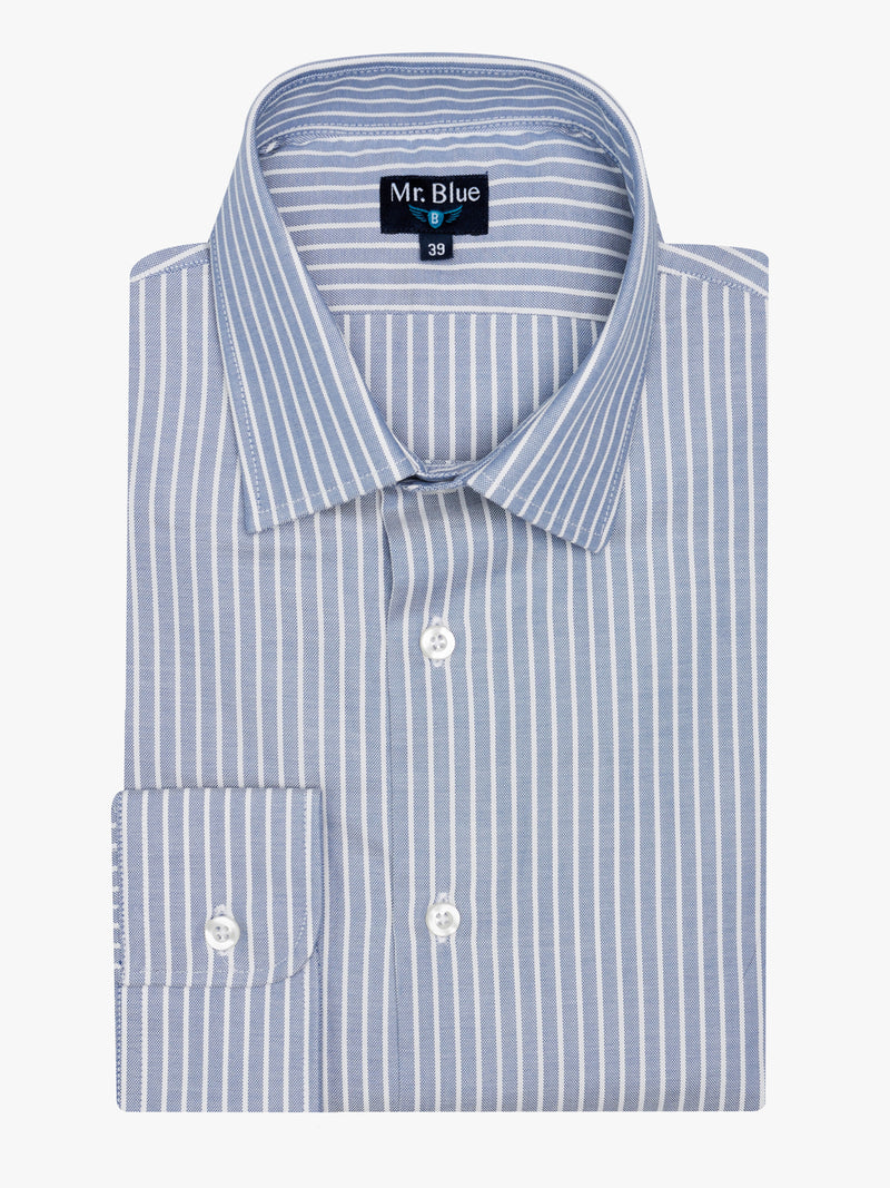 Camisa Classic Fit Oxford Azul