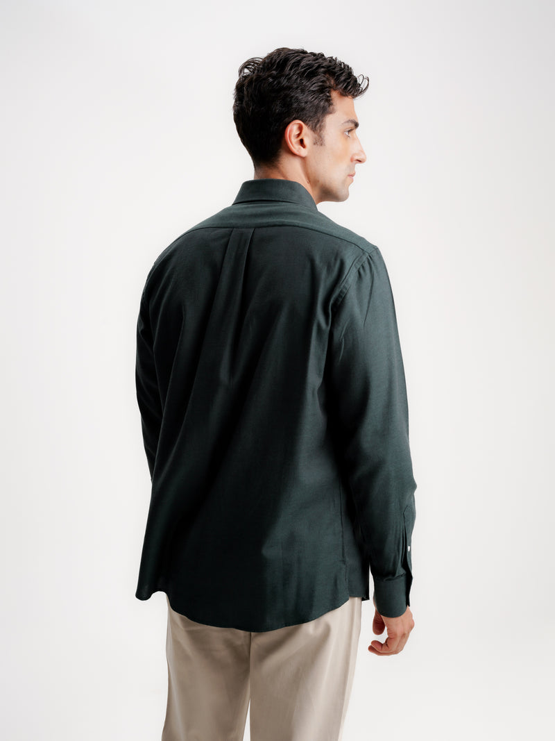 Regular Fit Twill Shirt Green