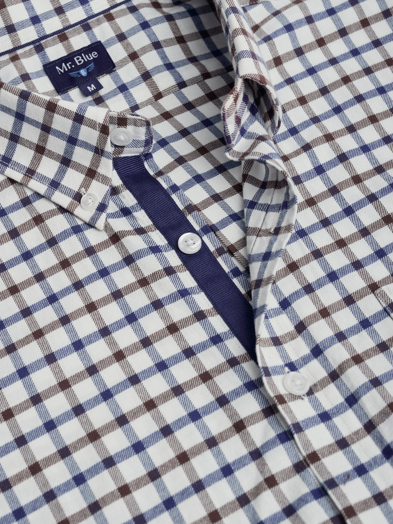 Camisa Regular Fit Sarga Marrón