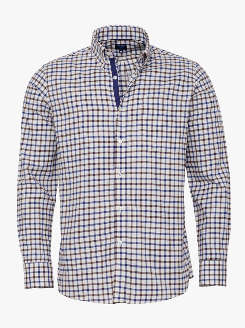 Camisa Regular Fit Twill Castanha