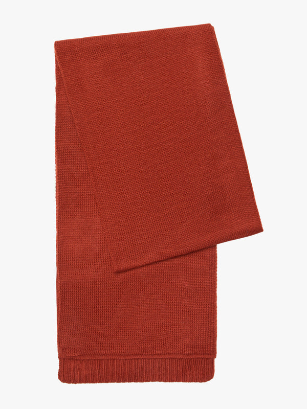 Orange Plain Wool Scarf