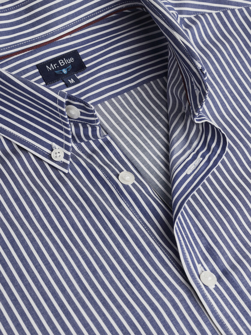 Camisa Regular Fit Oxford Azul