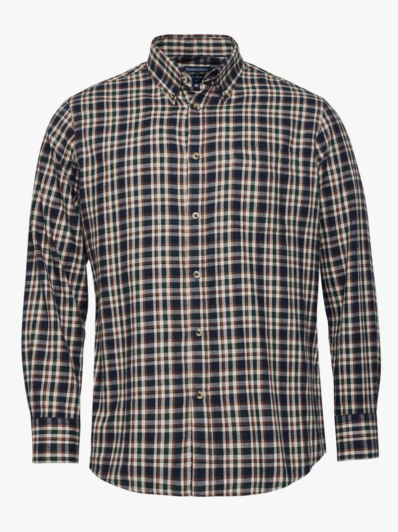 Blue Flannel Regular Fit Shirt