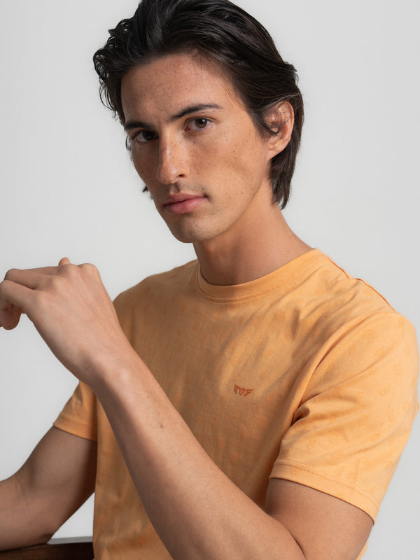 Camiseta naranja 100% algodón