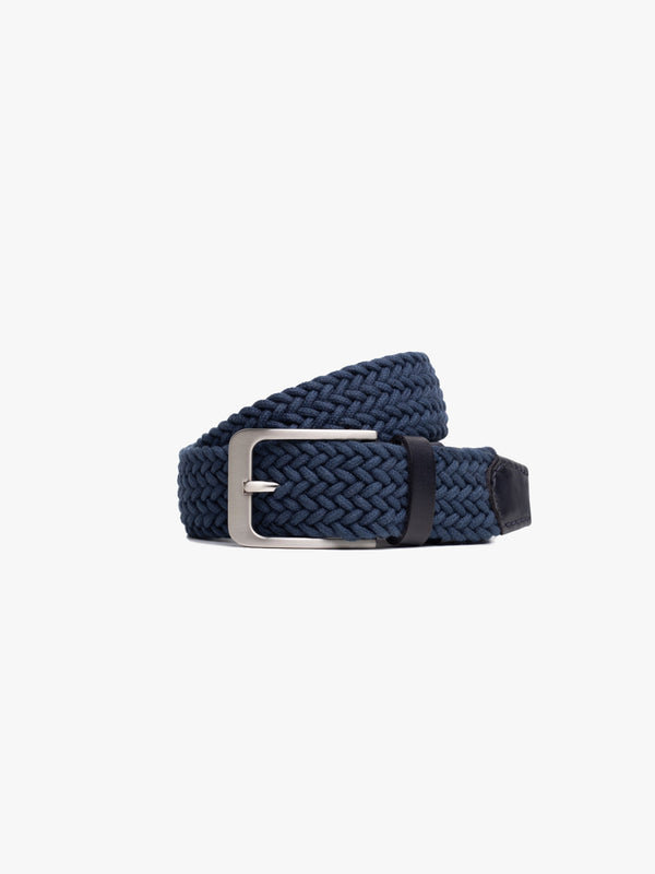 Cinturón trenzado azul