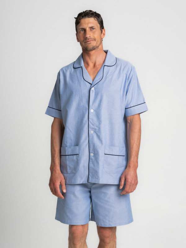 Pijama 100% algodón azul