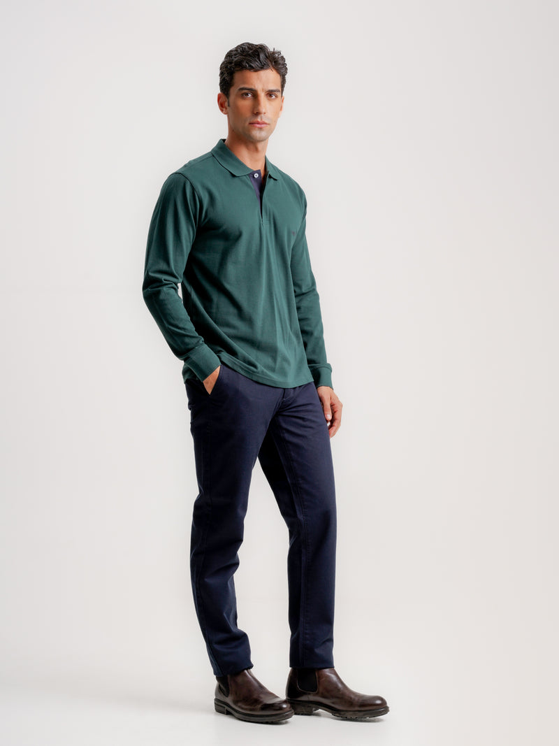 Polo Regular Fit Piquet Verde