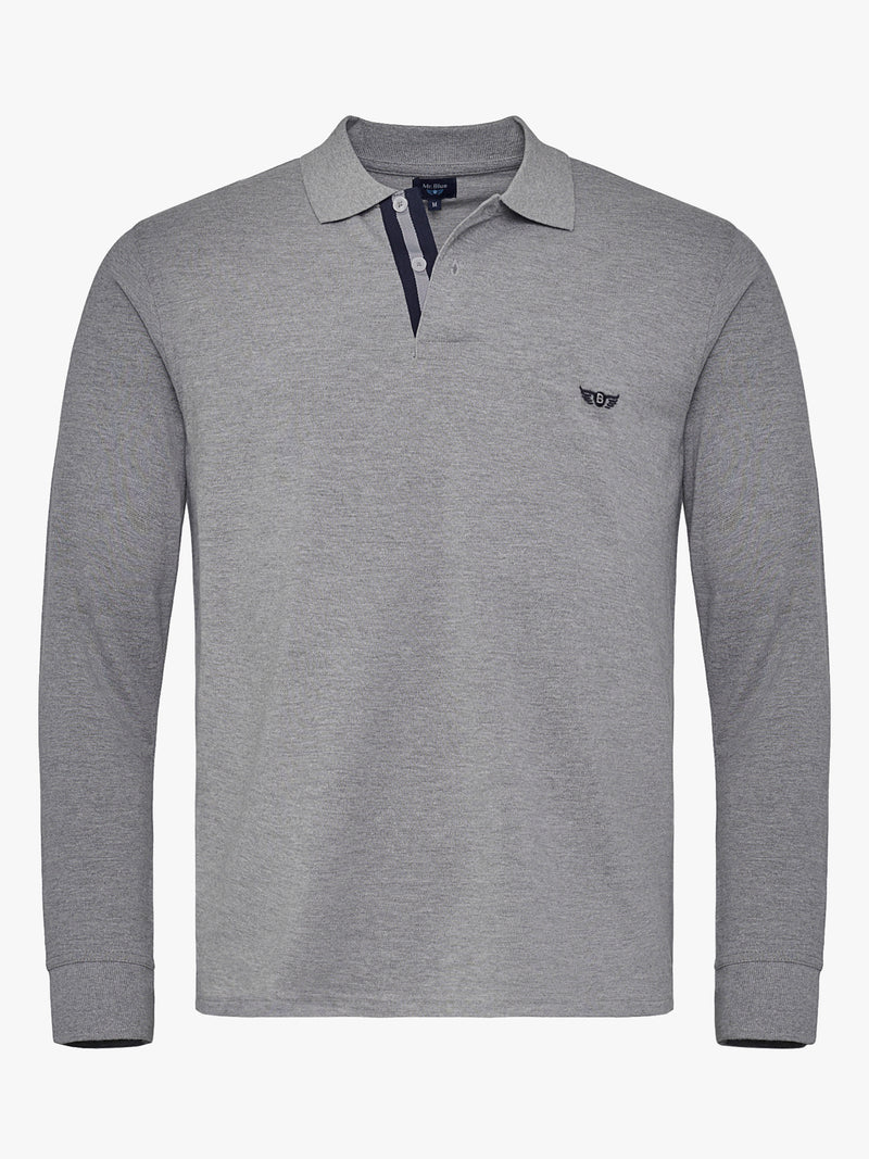 Polo Regular Fit Piquet Gris