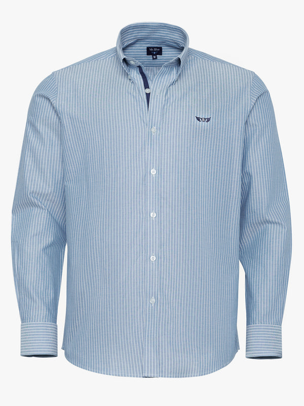 Camisa Regular Fit Oxford Azul