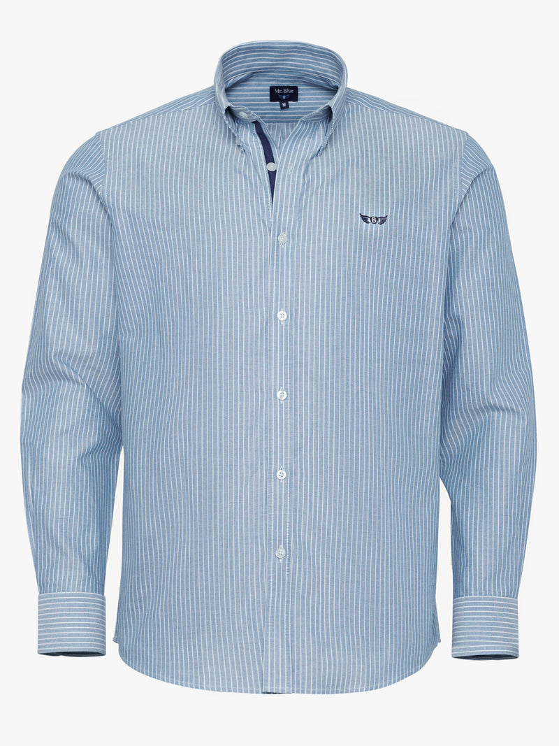 Camisa Regular Fit Oxford Azul