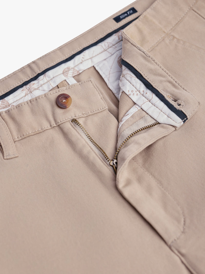 Calças Chinos Slim Fit Twill Beges