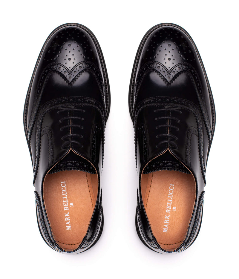 Cooper black leather shoe