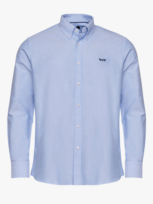 Camisa Regular Fit Oxford Azul