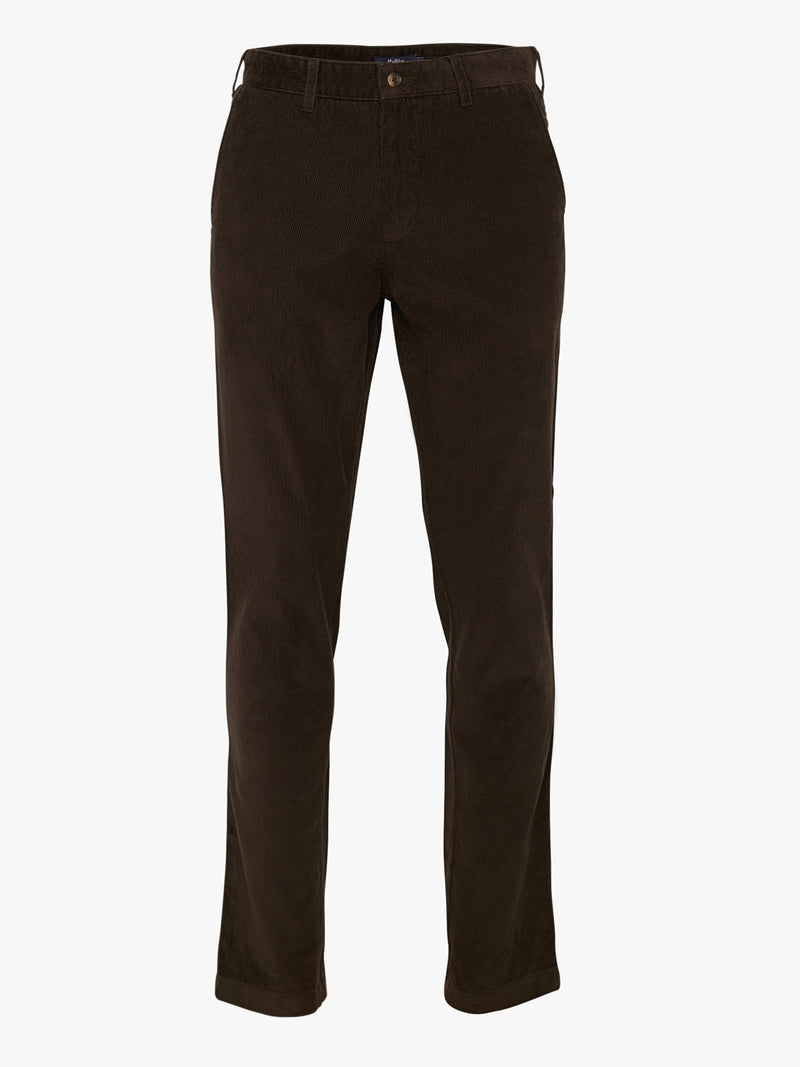 Regular Fit Brown Bombazine Trousers