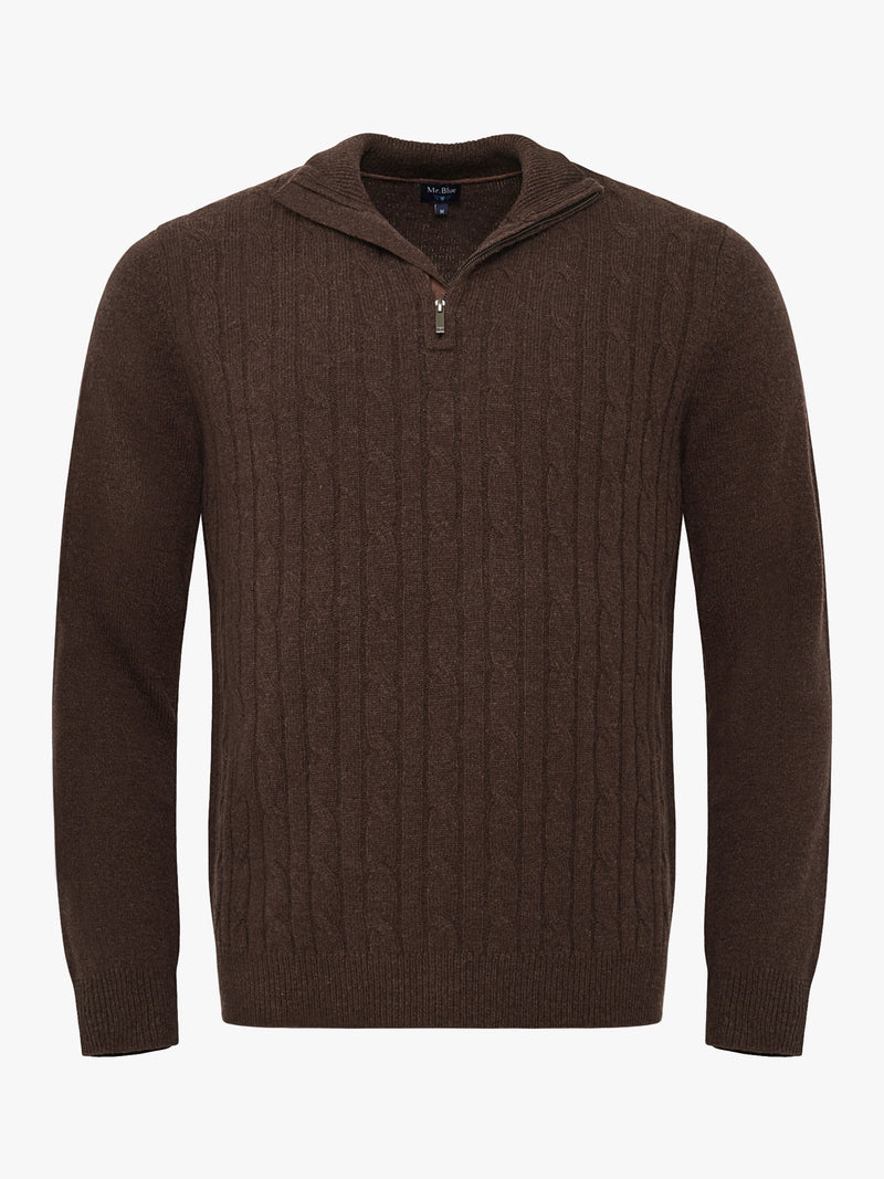 Brown Thick Wool Pullover