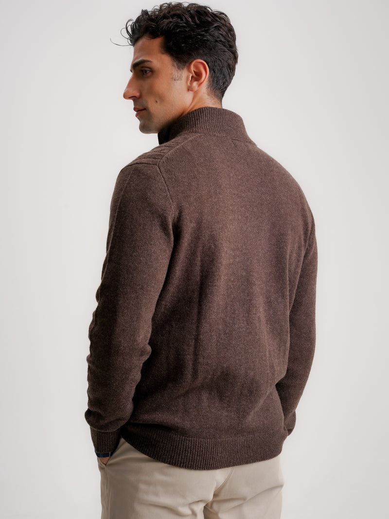 Brown Thick Wool Pullover