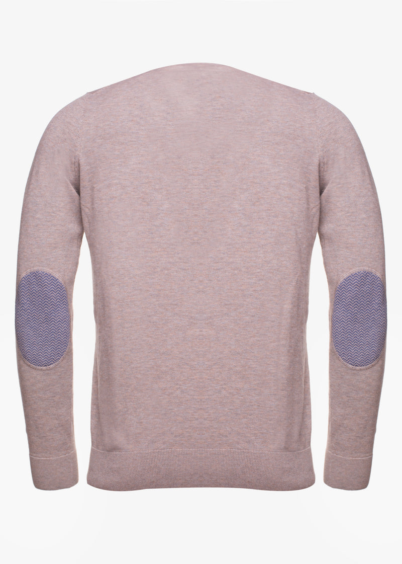 Pullover V-neck with elbow band