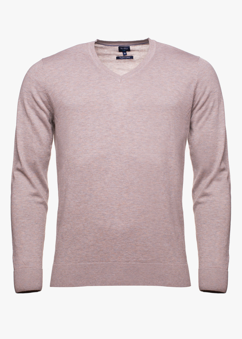 Pullover V-neck with elbow band