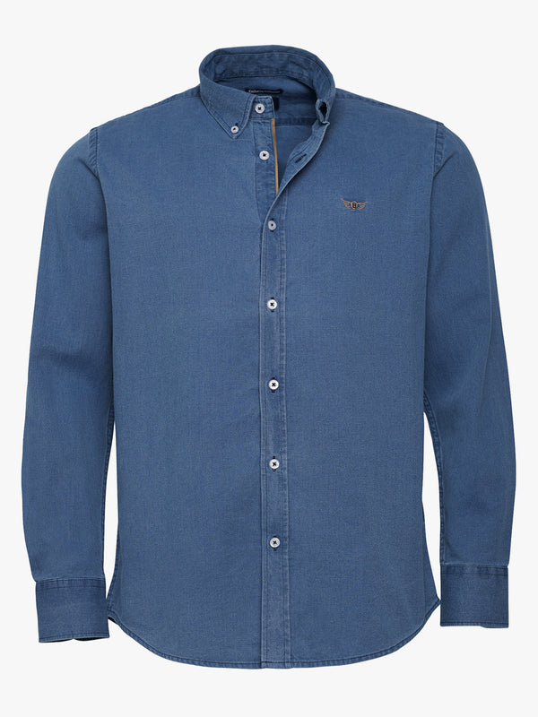 Regular Fit Structured Shirt Blue