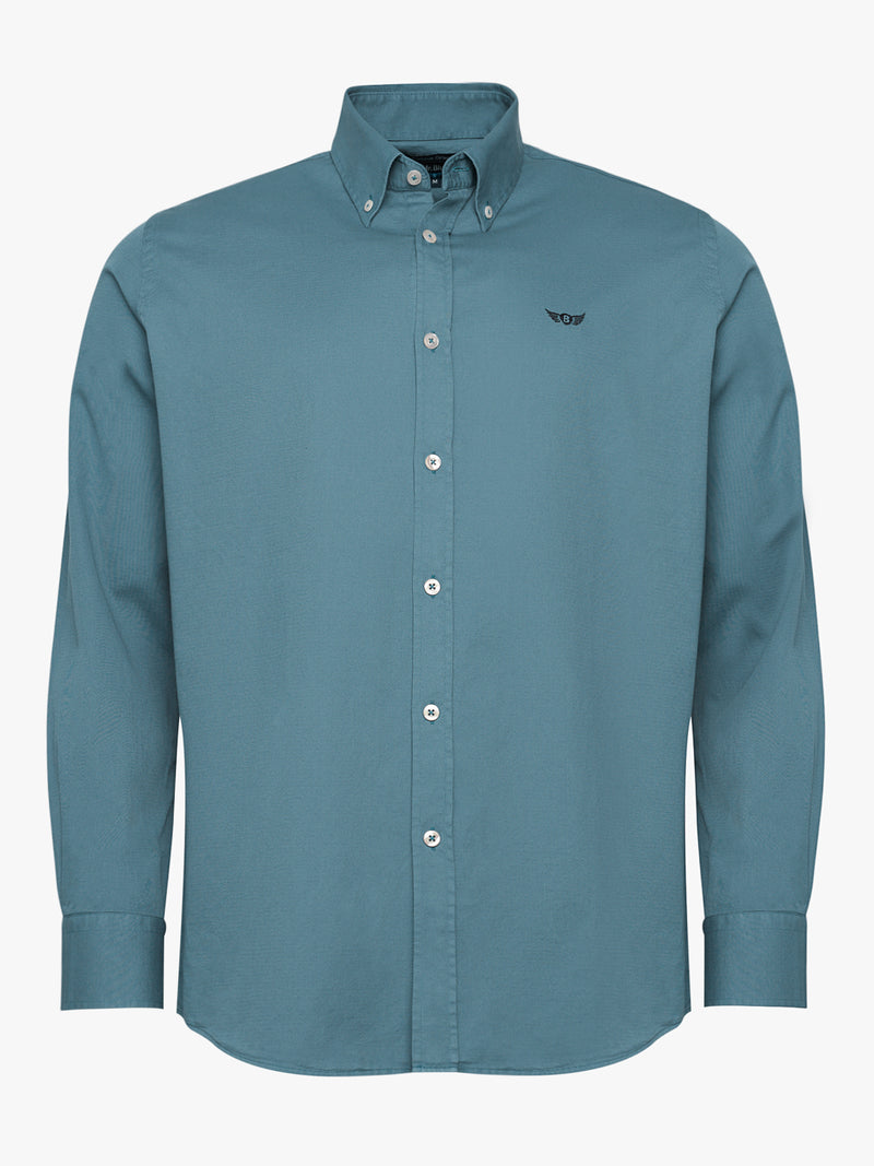 Regular Fit Structured Shirt Green