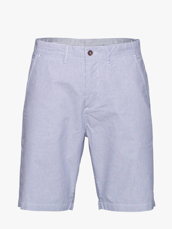Pantalones cortos de rayas azules y blancas