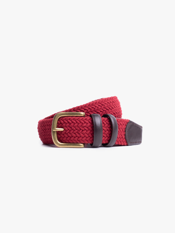 Red Braided Elastic Belt