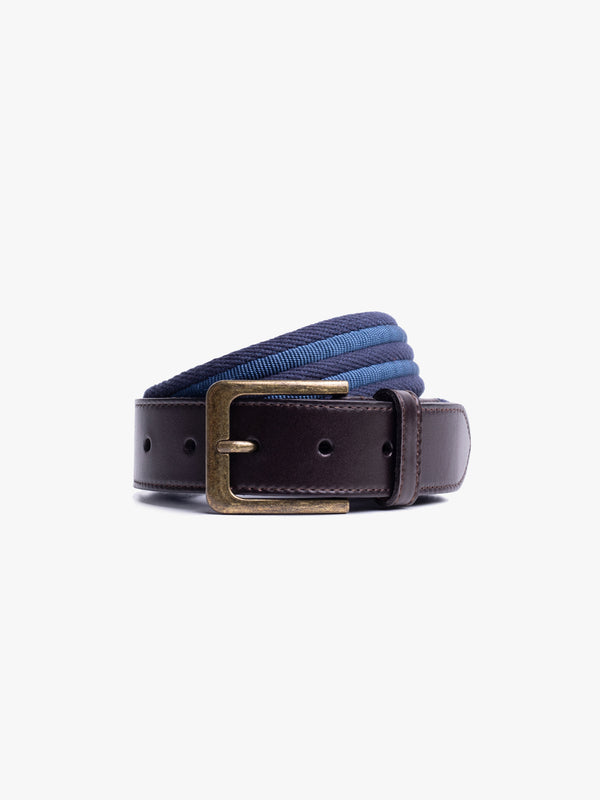 Cinturón de tela azul oscuro