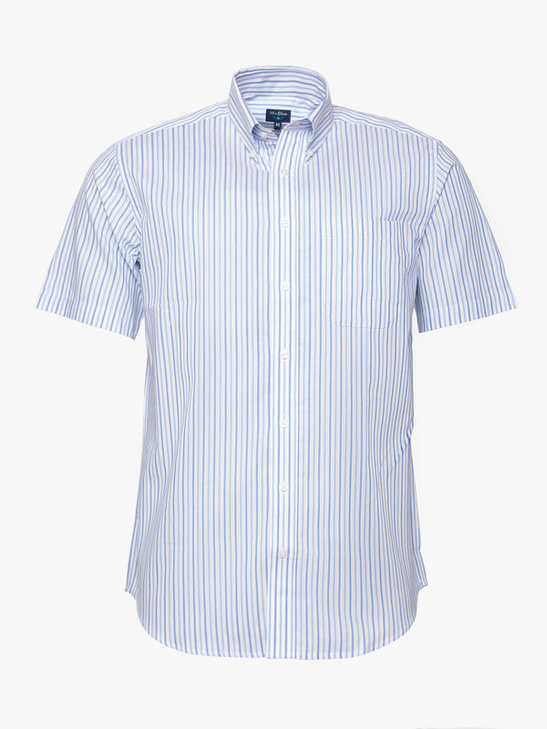 White Striped Short Sleeve Shirt