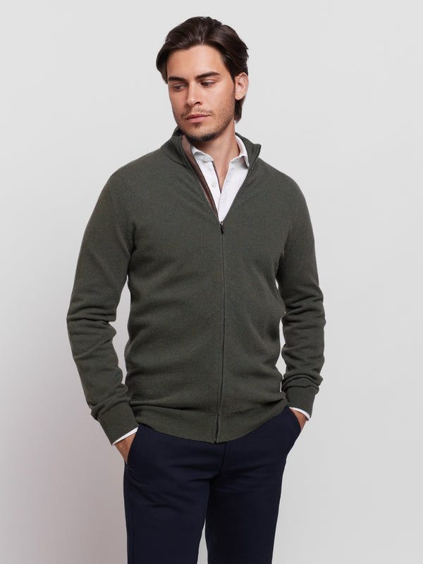 Pullover Regular Fit Verde Manga Comprida