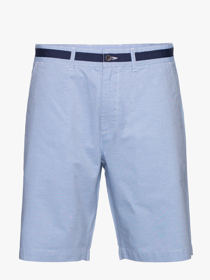 Pantalones cortos de rayas azules y blancas
