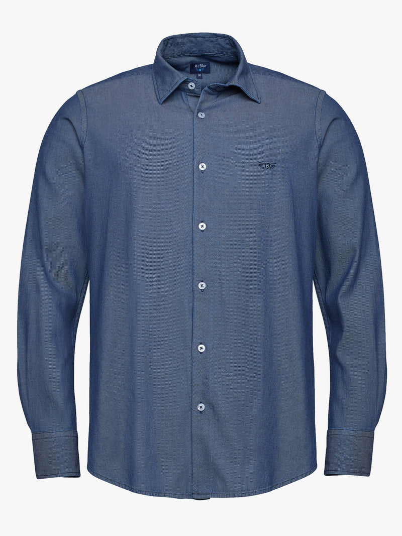 Blue Denim Slim Fit Shirt