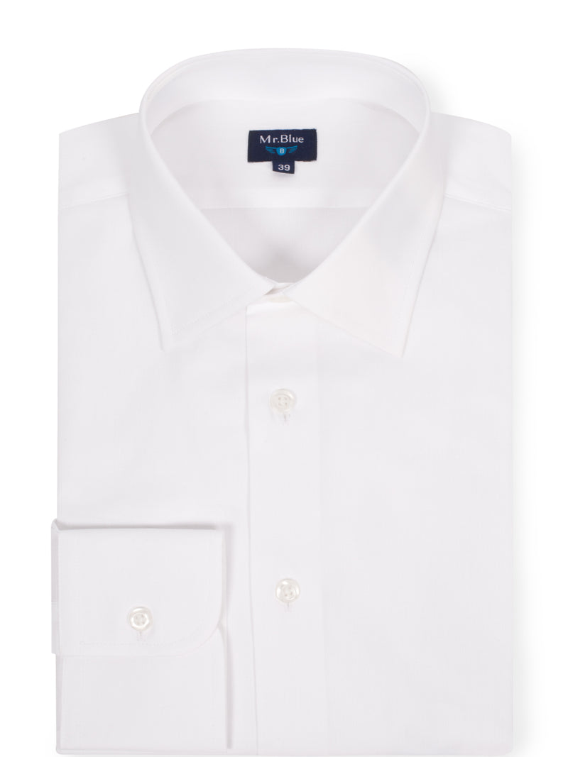 Camisa blanca de algodón clásica