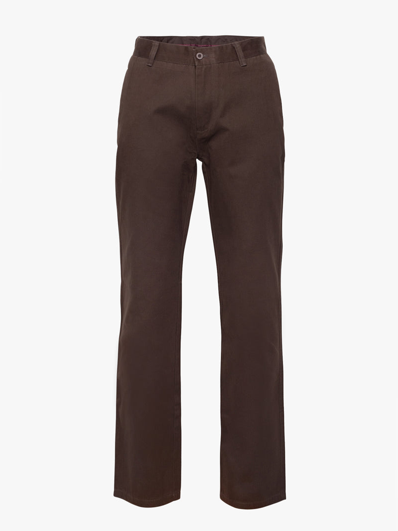 Pantalones chinos de color marrón oscuro