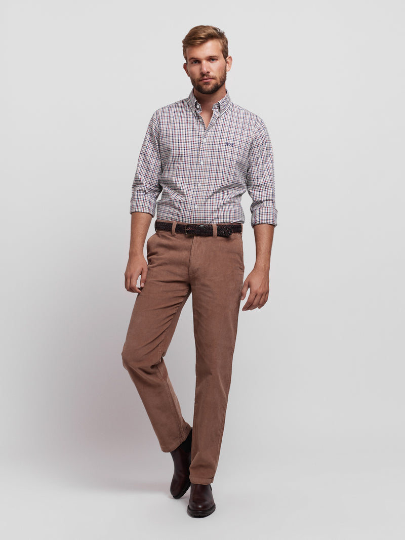 Brown Regular Fit Trousers