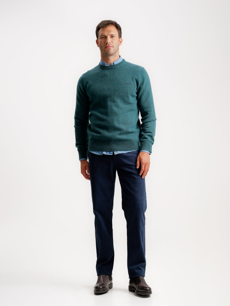 Green Thick Wool Pullover