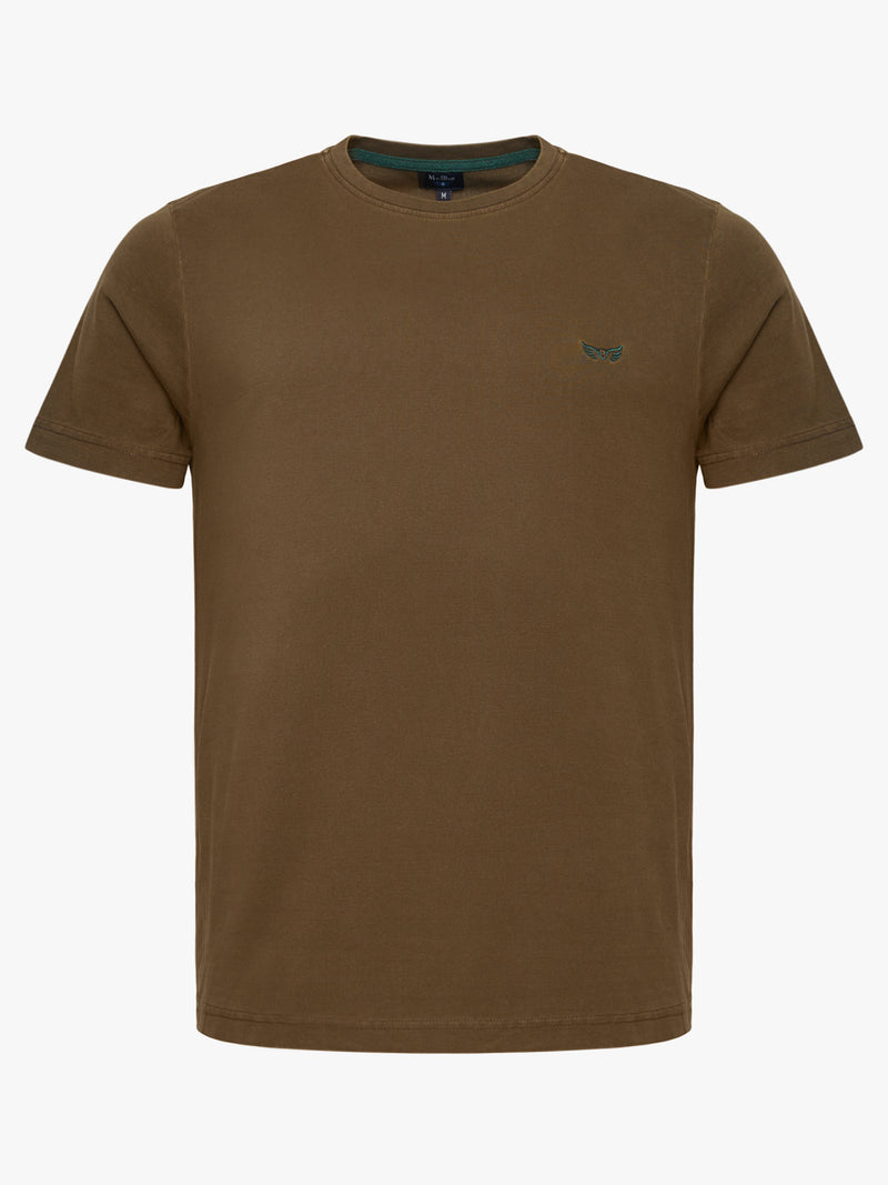 100% brown cotton t-shirt