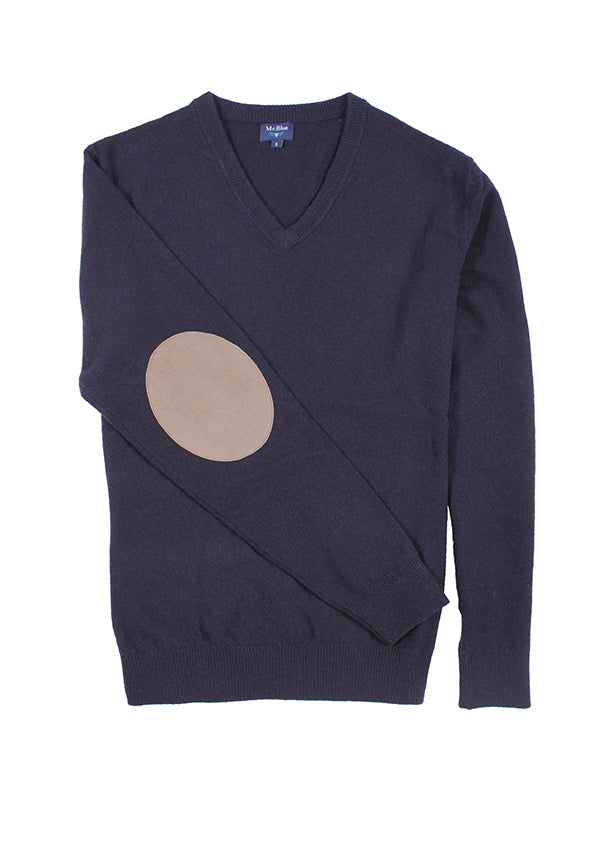 Blue V-neck Pullover