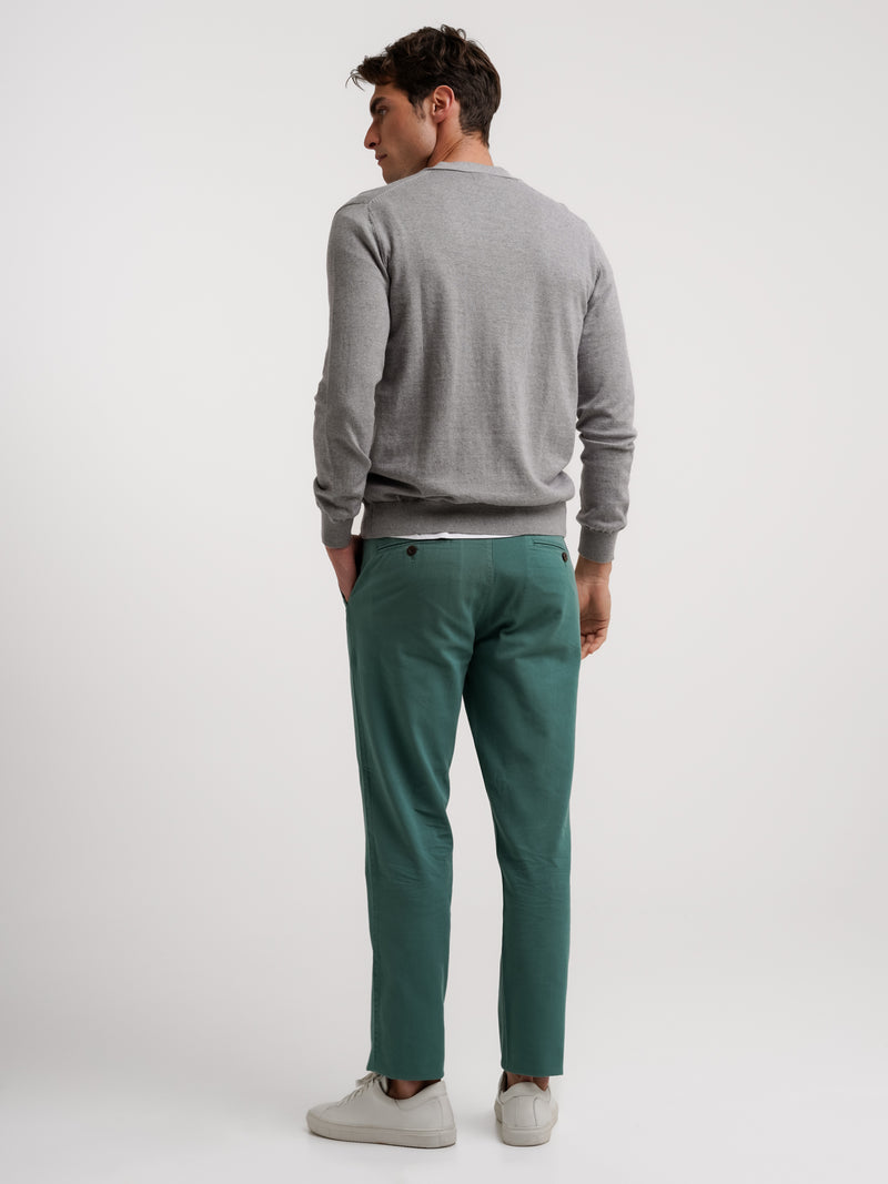 Pantalones verdes de ajuste delgado